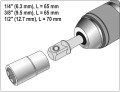 YATO ZESTAW ADAPTERÓW HEX DO NASADEK 1/4" 3/8" 1/2" 3 SZTUKI YT-04685