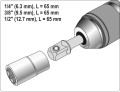 YATO ZESTAW ADAPTERÓW SDS-PLUS DO NASADEK 1/4" 3/8" 1/2" 3  SZTUKI YT-04686