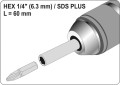 YATO ADAPTER SDS PLUS DO BITÓW 1/4" YT-04690