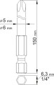 YATO KOŃCÓWKI WKRĘTAKOWE PHILLIPS 1/4" PH1x150MM PH2x150MM 2 SZTUKI YT-0489