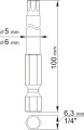 YATO KOŃCÓWKI WKRĘTAKOWE 1/4'', 2 SZT. - TORX SECURITY: T20X100MM; T30X100MM YT-0492