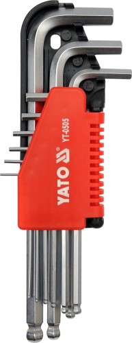 YATO ZESTAW KLUCZY IMBUSOWYCH HEX 1.5-10MM 9 SZTUK YT-0505