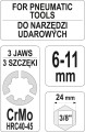 YATO WYKRĘTAK DO ŚRUB I SZPILEK DO NARZĘDZI UDAROWYCH. ZAKRES 6-11MM YT-06255