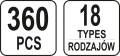 YATO KOMPLET SPINEK SAMOCHODOWYCH TOYOTA/LEXUS 360 SZTUK YT-06650