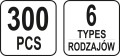 YATO KOMPLET SPINEK SAMOCHODOWYCH RENAULT 300 SZT. YT-06651
