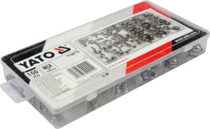 YATO NAKRĘTKI METRYCZNE KOŁPAKOWE M3-M10 ZESTAW 150 SZTUK YT-06775