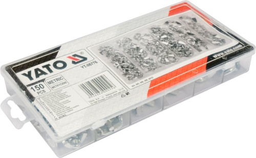 YATO ZESTAW NAKRĘTEK METRYCZNYCH MOTYLKOWYCH M4-M10 150 SZTUK YT-06776