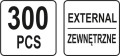 YATO ZESTAW PIERŚCIENI SEGERA ZEWNĘTRZNYCH 300 SZT. YT-06880