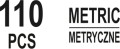 YATO ZESTAW SMAROWNICZEK/ KALAMITEK METRYCZNYCH 110 SZT. YT-06888