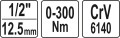 YATO KLUCZ DYNANOMETRYCZNY WYCHYLNY 1/2" 0-300NM YT-07641