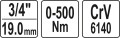 YATO KLUCZ DYNAMOMETRYCZNY WYCHYLNY 3/4", 0-500NM YT-07642