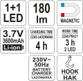 YATO LAMPA WARSZTATOWA LI-ION 2W1 LED MAGNETIC YT-08502