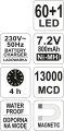 YATO DIODOWA LAMPA WARSZTATOWA 60+1 LED YT-0852
