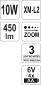 YATO LAMPA CZOŁOWA XM-L U2 CREE 10W YT-08591