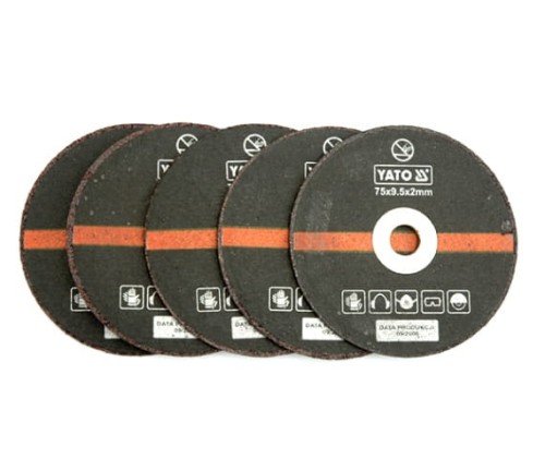 YATO KOMPLET TARCZ DO CIĘCIA METALU 75X2X9.5 MM 5 SZTUK YT-0994