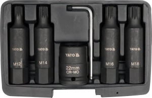  YATO  ZESTAW BITÓW UDAROWYCH SPLINE 3/4" YT-1157