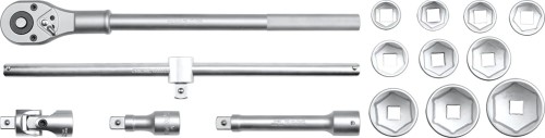 YATO  ZESTAW NARZĘDZIOWY 3/4" 15 CZĘŚCI YT-1334  - DARMOWA WYSYŁKA