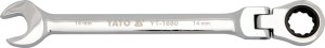 YATO KLUCZ PŁASKO-OCZKOWY Z GRZECHOTKĄ I PRZEGUBEM 14MM CRV YT-1680