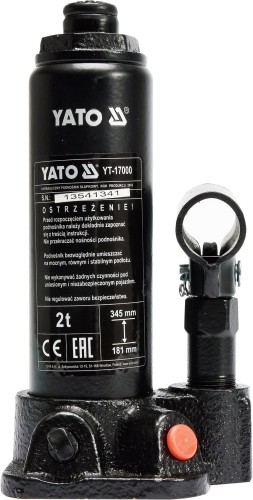 YATO PODNOŚNIK TŁOKOWY HYDRAULICZNY 2T TUV GS/CE YT-17000