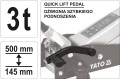 VOREL PODNOŚNIK HYDRAULICZNY TYPU ŻABA Z DŹWIGNIĄ SZYBKIEGO PODNOSZENIA 3T YT-17213 - DARMOWA WYSYŁKA