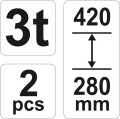 YATO PODSTAWKI POD SAMOCHÓD DO 3T KOMPLET 2 SZTUKI YT-17311