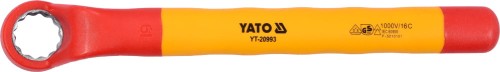 YATO KLUCZ OCZKOWY ODGIĘTY IZOLOWANY 19MM VDE YT-20993