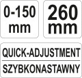 YATO SZCZYPCE SPAWALNICZE SZYBKONASTAWNE 150MM YT-21570