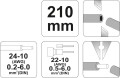 YATO SZCZYPCE DO ŚCIĄGANIA IZOLACJI  0,5÷6 MMA YT-2278