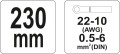 YATO SZCZYPCE DO ZACISKANIA KONEKTORÓW 220MM 0,5-6,0MM YT-2296