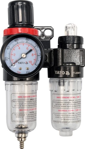 YATO  ZESPÓŁ FILTRUJĄCY REDUKTOR + SMAROWNICA 1/4" YT-2384