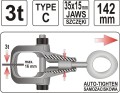 YATO KLAMRA BLACHARSKA SAMOZACISKOWA TYP C YT-2543
