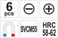 YATO ZESTAW WKRĘTAKÓW SVCM55 6 SZT. YT-2668