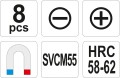 YATO ZESTAW WKRĘTAKÓW SVCM55 8 SZT. YT-2670