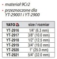 YATO GŁOWICA ZAPASOWA DO GWINTOWNICY RĘCZNEJ 3/4" YT-2919