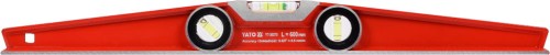 YATO POZIOMNICA TRAPEZOWA 600 MM, KORPUS- ODLEW ALUMINIOWY, 3 LIBELKI YT-30375