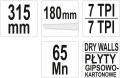 YATO PIŁA 180 MM DO PŁYT KARTON-GIPS YT-31343