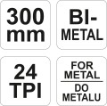 YATO PIŁA DO METALU 300 MM YT-3160