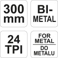 YATO PIŁA DO METALU 300MM YT-3163