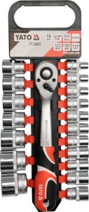 YATO KOMPLET NASADEK Z GRZECHOTKĄ 1/2" 19 CZĘŚCI YT-38681