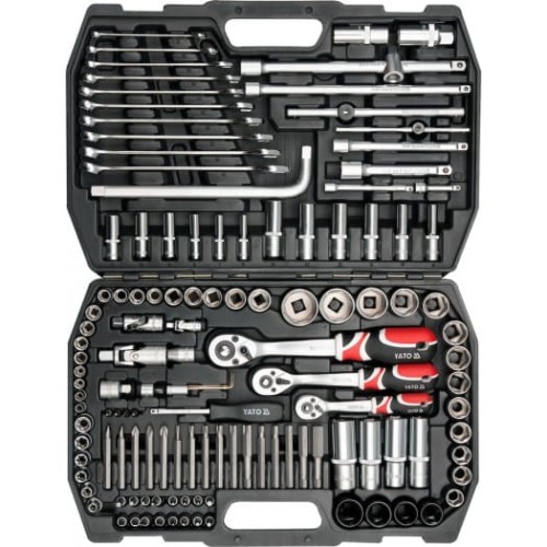 YATO ZESTAW NARZĘDZIOWY 1/2'' 128 CZĘŚCI YT-38872 - DARMOWA WYSYŁKA