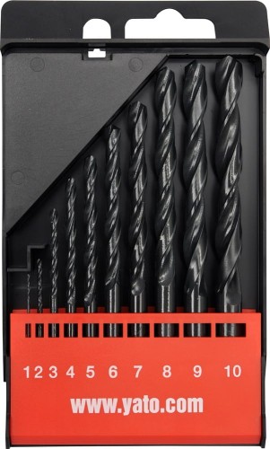 YATO WIERTŁA DO METALU HSS 1-10MM KOMPLET 10 SZTUK YT-4461