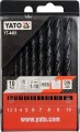 YATO WIERTŁA DO METALU HSS 1-10MM KOMPLET 10 SZTUK YT-4461
