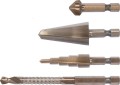 YATO  ZESTAW WIERTEŁ UNIWERSALNYCH Z UCHWYTEM HEX 4 SZT. YT-44705