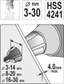 YATO ZESTAW WIERTEŁ STOŻKOWYCH 3 SZTUKI YT-44730