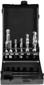 YATO ZESTAW WIERTŁA-GWINTOWNIKI M3-M10 7 SZT. HEX YT-44849