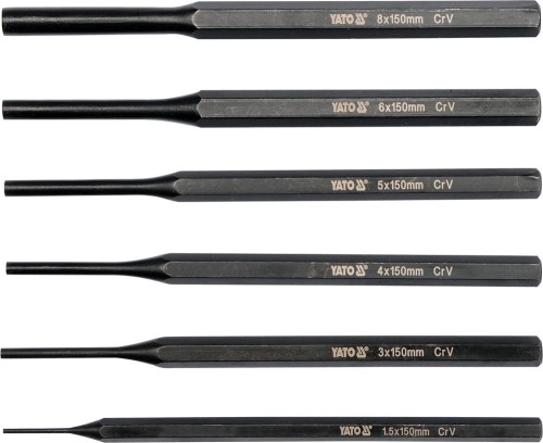 YATO ZESTAW WYBIJAKÓW 1.5-8MM 6 SZTUK YT-47121
