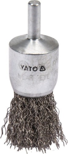 YATO SZCZOTKA CZOŁOWA Z TRZPIENIEM 25 MM INOX YT-47496