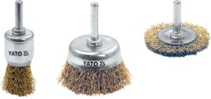 YATO SZCZOTKI DRUCIANE Z TRZPIENIEM FI20/50/50MM 3 SZTUKI YT-4755