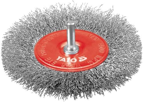 YATO SZCZOTKA TARCZOWA FI100MM Z TRZPIENIEM DRUT NIERDZEWNY YT-4758