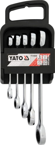 YATO ZESTAW KLUCZY OCZKOWYCH Z GRZECHOTKĄ 5 CZ. YT-5038